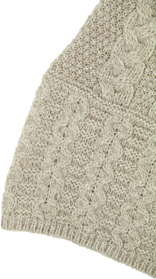 Women's Irish Cable Knitted Hooded Parsnip Coat - Image 5