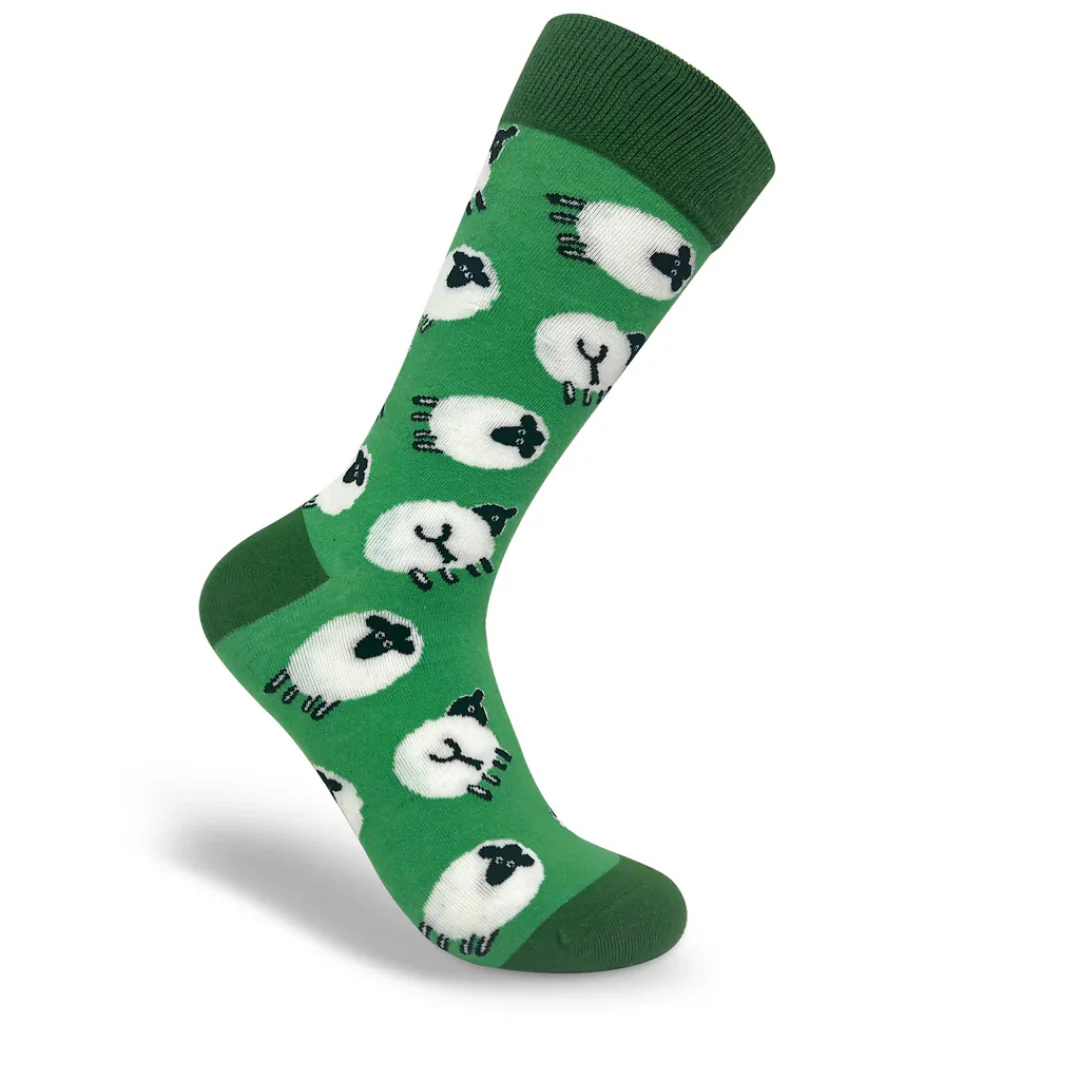 Women's Thomas Joseph Green Sheep Socks